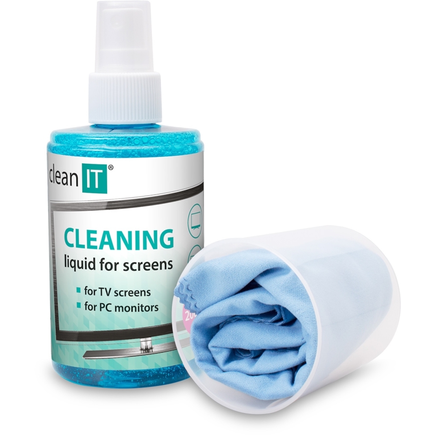 CLEAN IT CL-180 - Bildschirmreinigungslösung mit Tuch 200 mm