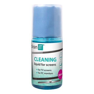 CLEAN IT CL-180 - Display-Reinigungslösung mit Reinigungstuch, 200 ml