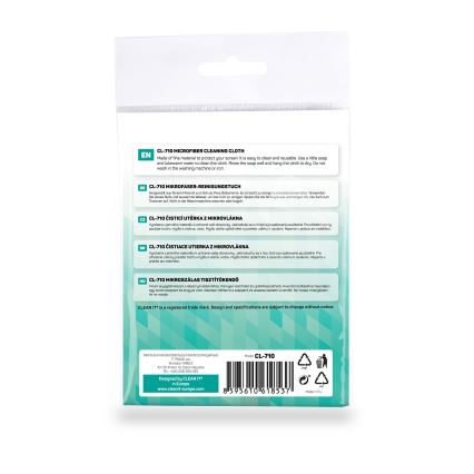 CLEAN IT CL-710 - Mikrofaser-Reinigungstuch 19x19 cm blau