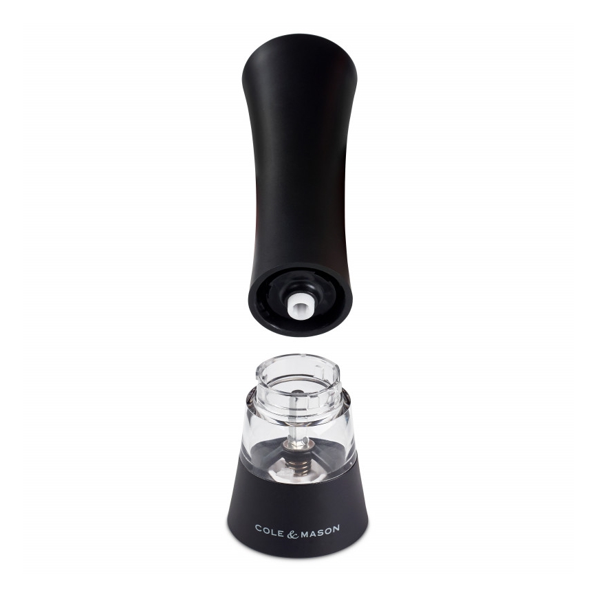 Cole&Mason - Elektrische Mühle für Salz oder Pfeffer BURFORD 4xAAA 18 cm schwarz