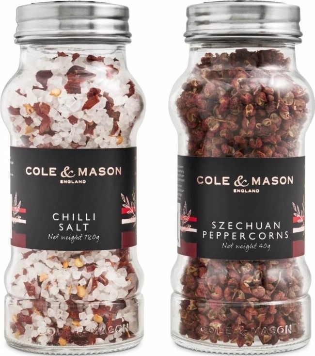 Cole&Mason - Geschenkset Aromatischer Chilisalz und Szechuanpfeffer