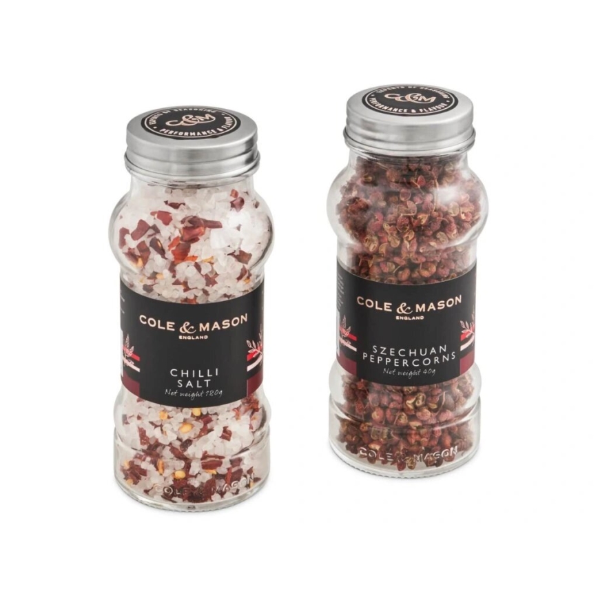 Cole&Mason - Geschenkset Aromatischer Chilisalz und Szechuanpfeffer