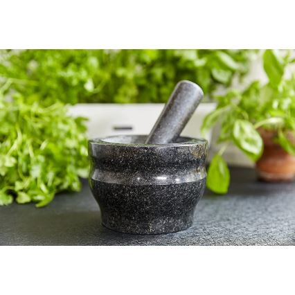 Cole&Mason - Granit-Mörser mit Stößel GRANITE Ø 18 cm Granit/Schwarz