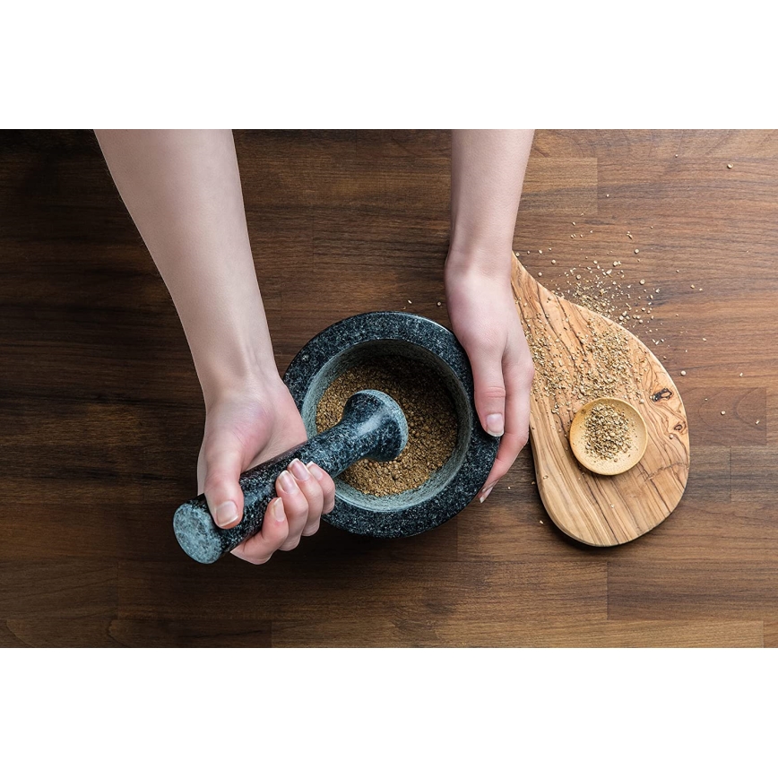 Cole&Mason - Granit-Mörser mit Stößel GRANITE Ø 18 cm Granit/Schwarz