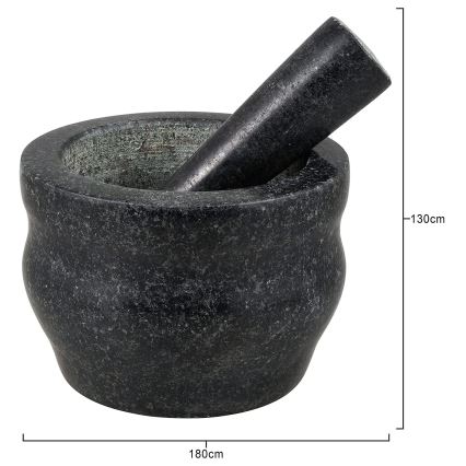 Cole&Mason - Granitmörser mit Stößel GRANITE d 18 cm Granit/schwarz