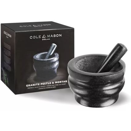 Cole&Mason - Granitmörser mit Stößel GRANITE d 18 cm Granit/schwarz