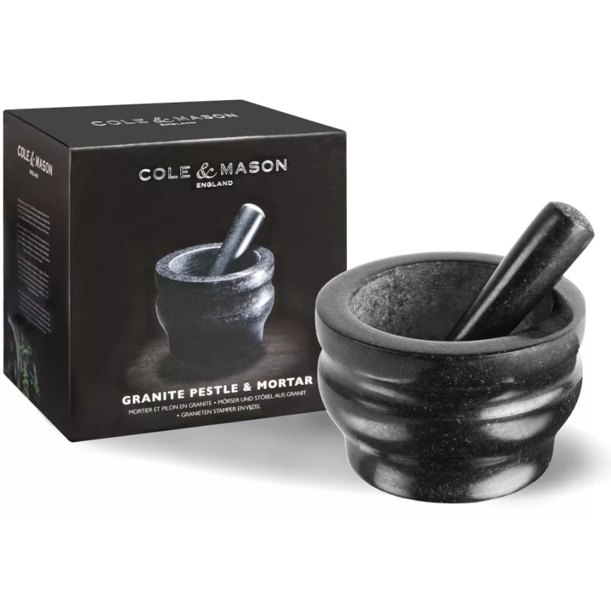 Cole&Mason - Granitmörser mit Stößel GRANITE d 18 cm Granit/schwarz