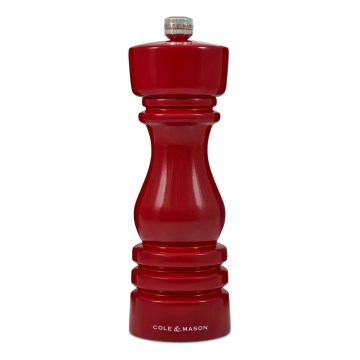 Cole&Mason - Pfeffermühle LONDON 18 cm Buche/rot