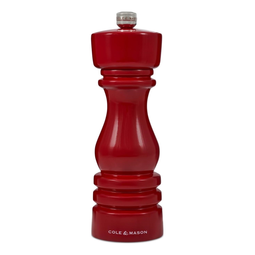 Cole&Mason - Pfeffermühle LONDON 18 cm Buche/rot