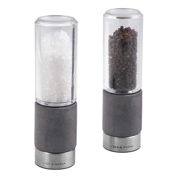Cole&Mason - REGENT CONCRETE Salz- und Pfeffermühlen, 2er-Set, Beton, 18 cm