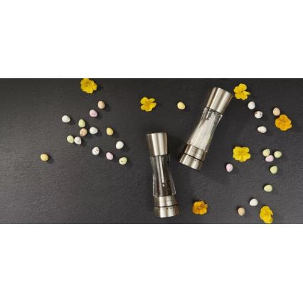 Cole&Mason - Salz- und Pfeffermühlen-Set DERWENT, 2 Stück, 19 cm, glänzender Chrom