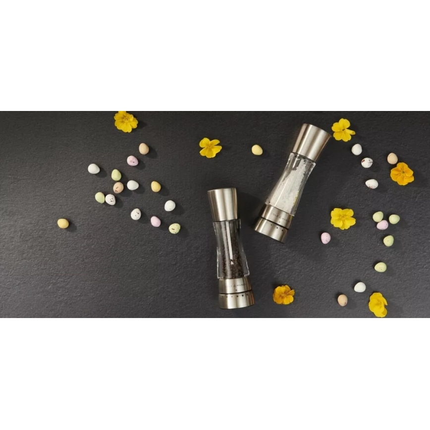 Cole&Mason - Salz- und Pfeffermühlen-Set DERWENT, 2 Stück, 19 cm, glänzender Chrom