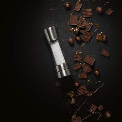 Cole&Mason - Salz- und Pfeffermühlen-Set DERWENT, 2 Stück, 19 cm, glänzender Chrom