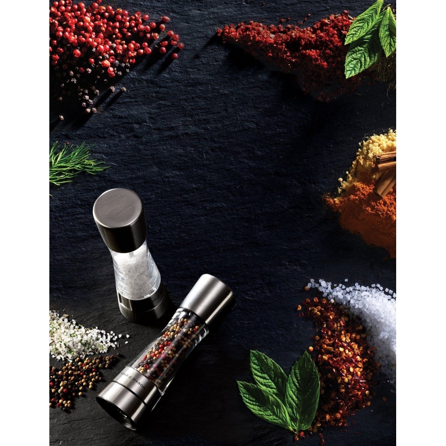 Cole&Mason - Salz- und Pfeffermühlen-Set DERWENT, 2 Stück, 19 cm, glänzender Chrom