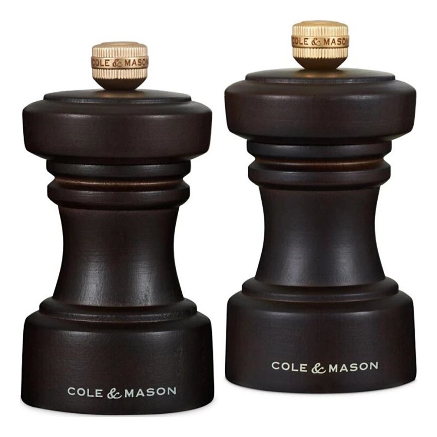Cole&Mason - Salz- und Pfeffermühlen-Set HOXTON 2 Stk. 10,4 cm Buche/braun