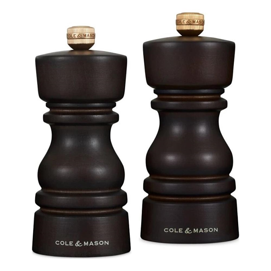 Cole&Mason - Salz- und Pfeffermühlen-Set LONDON 2 Stk. 13 cm Buche/braun