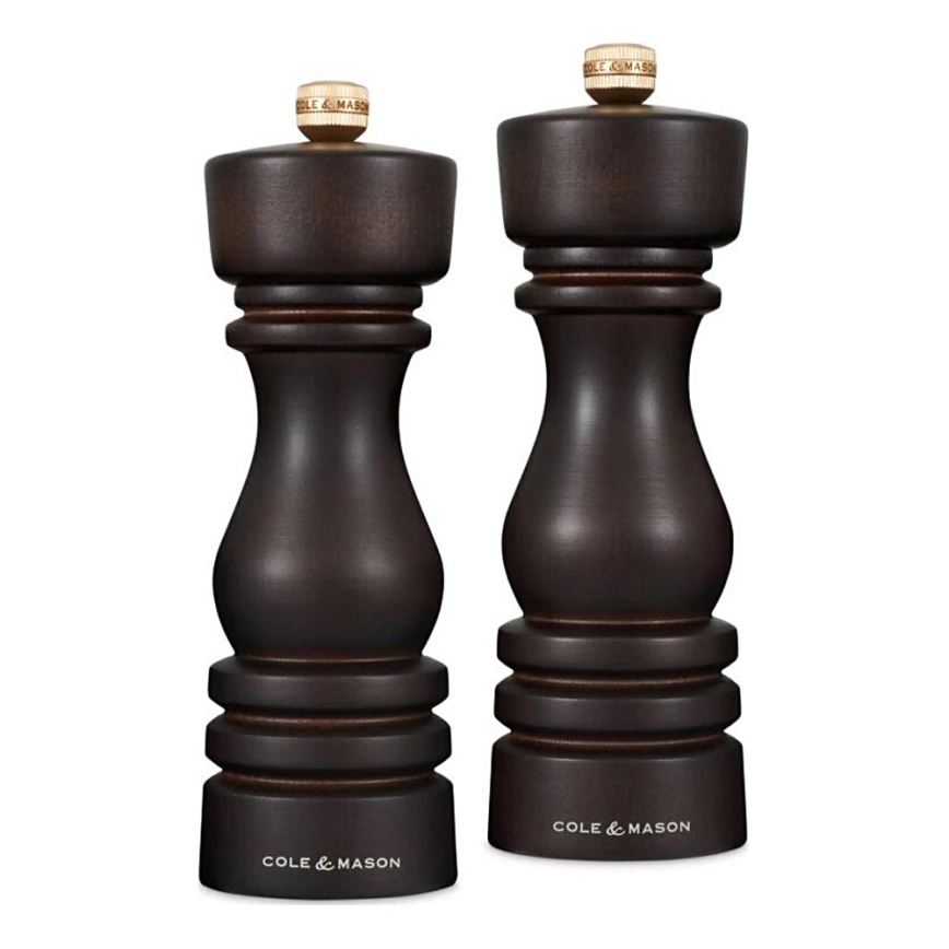 Cole&Mason - Salz- und Pfeffermühlen-Set LONDON 2 Stk. 18 cm Buche/braun