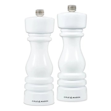 Cole&Mason - Salz- und Pfeffermühlen-Set LONDON 2 Stk. 18 cm Buche/weiß