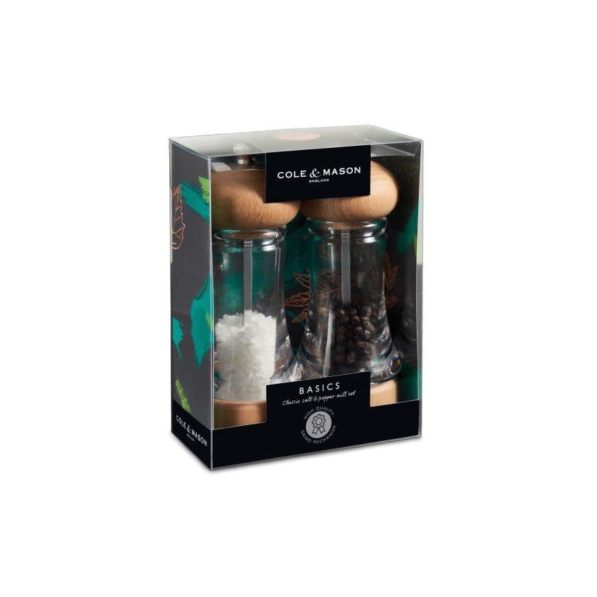 Cole&Mason - Salz- und Pfeffermühlenset BASICS 2 Stück Buche 16 cm