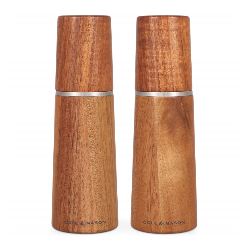 Cole&Mason - Salz- und Pfeffermühlenset MARLOW Akazie 2 Stück 18,5 cm