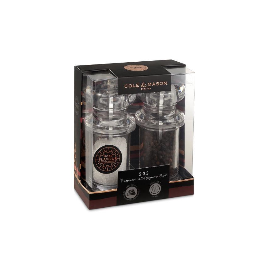 Cole&Mason - Salz- und Pfeffermühlenset PRECISION MILLS 2 Stück 14 cm