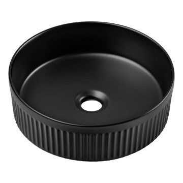 COMAD BEYOND 2 BLACK ( E-6565 ) - Aufsatzwaschbecken BEYOND d 36 cm Keramik/matt schwarz