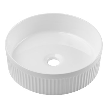 COMAD BEYOND 2 WEIẞ ( E-6565 ) - Aufsatzwaschbecken BEYOND d 36 cm Keramik/glänzend weiß