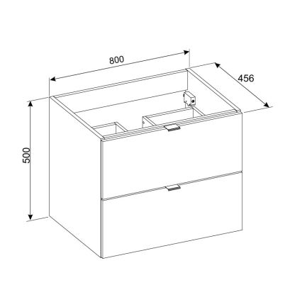 COMAD DALIA CASHMERE 82-80-46-2S - Waschbeckenunterschrank DALIA 50x80 cm beige