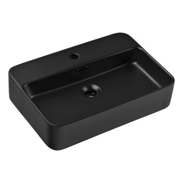 COMAD TRUST 2 BLACK ( E-6282 ) - Aufsatzwaschbecken TRUST 55x38 cm Keramik/matt schwarz