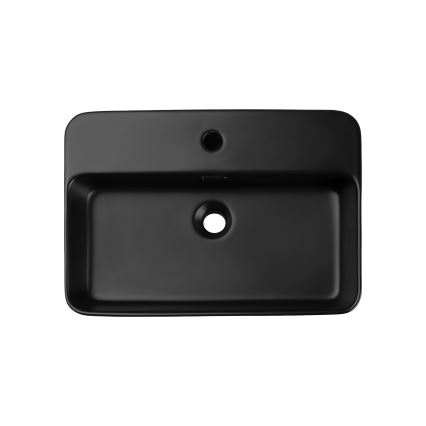 COMAD TRUST 2 BLACK ( E-6282 ) - Aufsatzwaschbecken TRUST 55x38 cm Keramik/matt schwarz