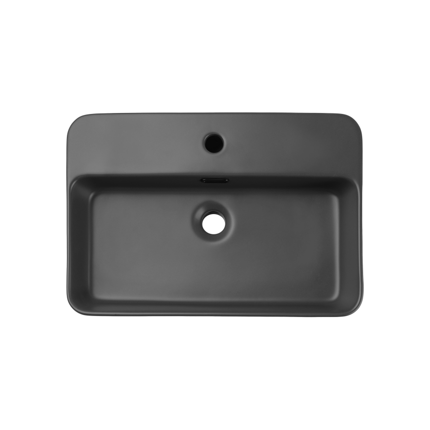 COMAD TRUST 2 MATT DARK GREY ( E-6282 ) - Aufsatzwaschbecken TRUST 55x38 cm Keramik/matt grau