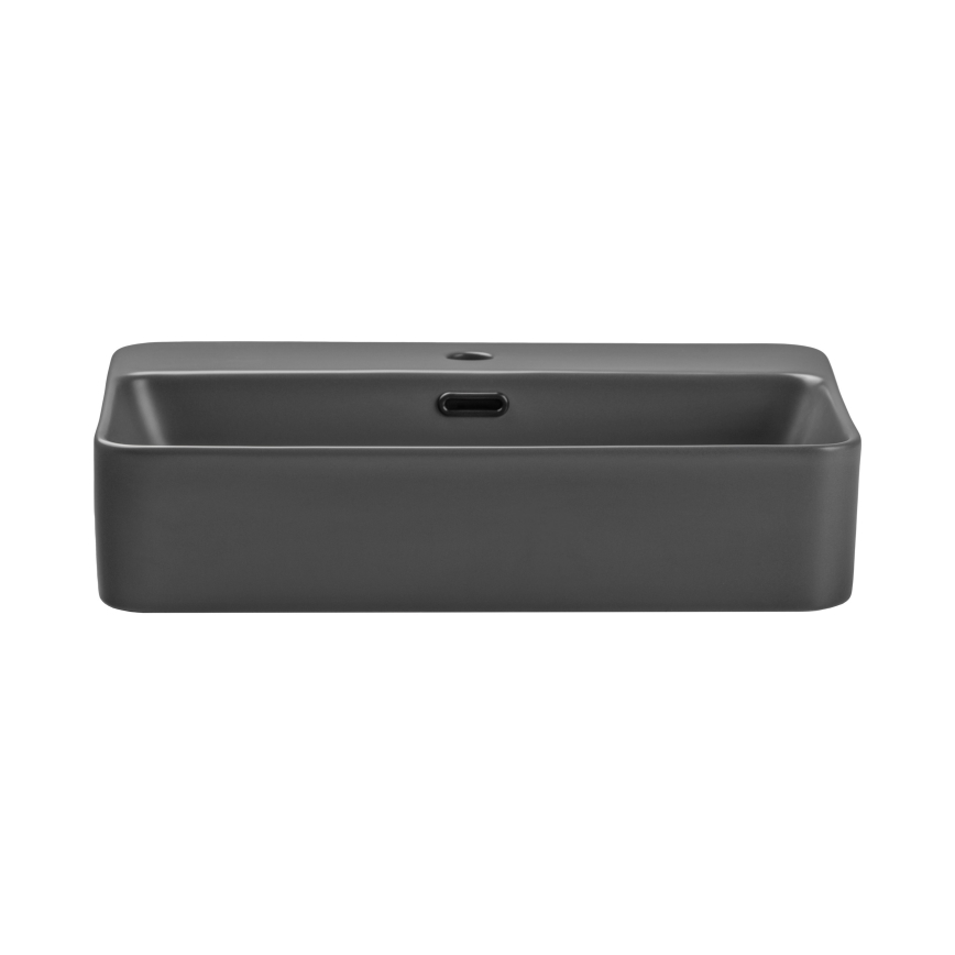 COMAD TRUST 2 MATT DARK GREY ( E-6282 ) - Aufsatzwaschbecken TRUST 55x38 cm Keramik/matt grau