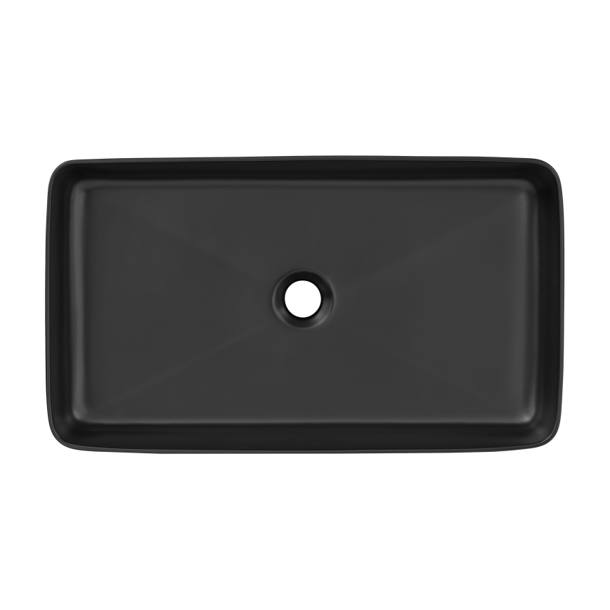COMAD UM-6275 SLIM 60 BLACK DP - Aufsatzwaschbecken SLIM 61x34 cm Keramik/matt schwarz