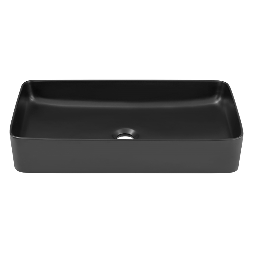 COMAD UM-6275 SLIM 60 BLACK DP - Aufsatzwaschbecken SLIM 61x34 cm Keramik/matt schwarz