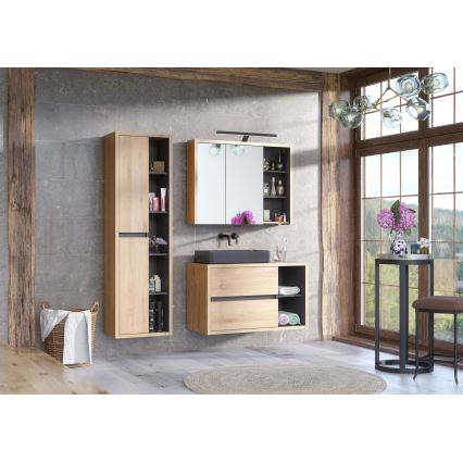 COMAD UM-6276 SLIM 40 BLACK DP - Aufsatzwaschbecken SLIM 37x37 cm Keramik/matt schwarz