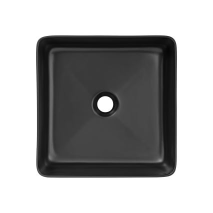 COMAD UM-6276 SLIM 40 BLACK DP - Aufsatzwaschbecken SLIM 37x37 cm Keramik/matt schwarz