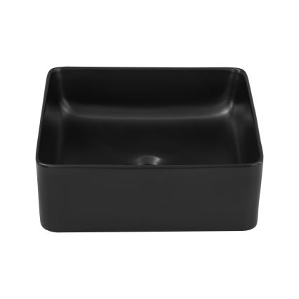 COMAD UM-6276 SLIM 40 BLACK DP - Aufsatzwaschbecken SLIM 37x37 cm Keramik/matt schwarz