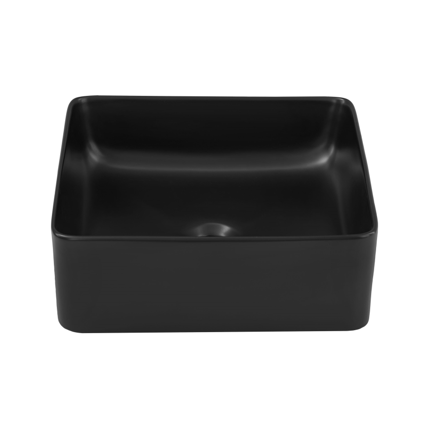 COMAD UM-6276 SLIM 40 BLACK DP - Aufsatzwaschbecken SLIM 37x37 cm Keramik/matt schwarz