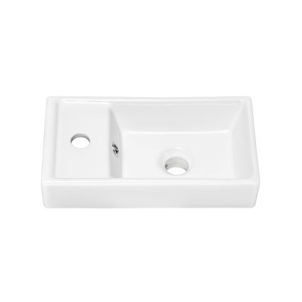 COMAD UM-VEDEA 40 - Aufsatzwaschbecken VEDEA 40x22 cm Keramik/glänzend weiß