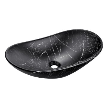 COMAD UN-LENA-MB2 - Aufsatzwaschbecken LENA 61,5x36 cm Keramik/matt schwarz