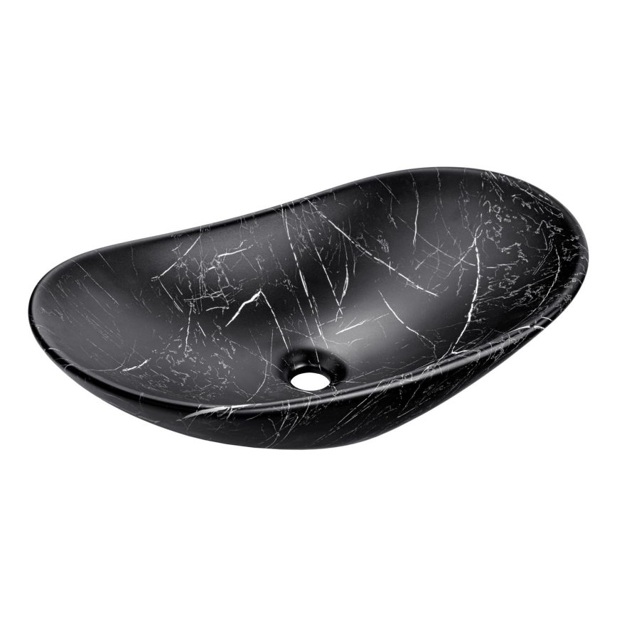 COMAD UN-LENA-MB2 - Aufsatzwaschbecken LENA 61,5x36 cm Keramik/matt schwarz