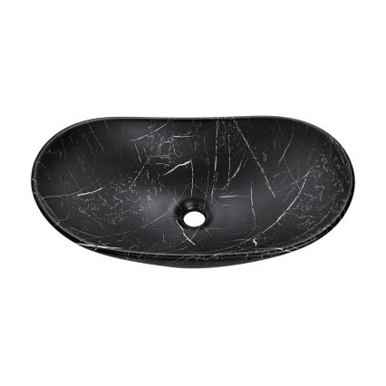 COMAD UN-LENA-MB2 - Aufsatzwaschbecken LENA 61,5x36 cm Keramik/matt schwarz