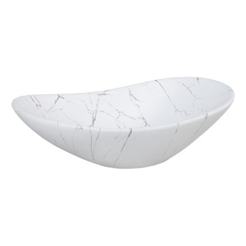 COMAD UN-LENA-MW17 - Aufsatzwaschbecken LENA 61,5x36 cm Keramik/mattweiß