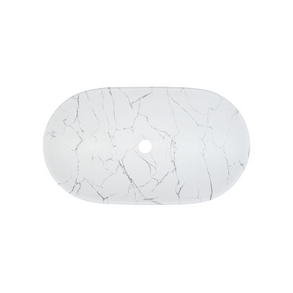 COMAD UN-LENA-MW17 - Aufsatzwaschbecken LENA 61,5x36 cm Keramik/mattweiß