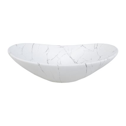 COMAD UN-LENA-MW17 - Aufsatzwaschbecken LENA 61,5x36 cm Keramik/mattweiß