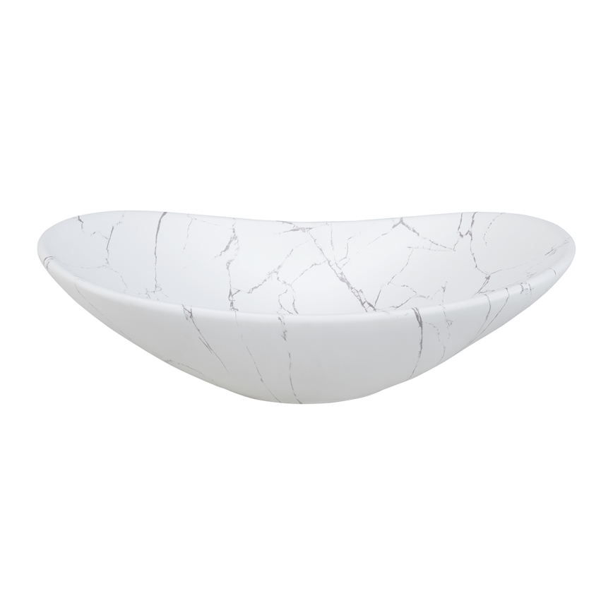 COMAD UN-LENA-MW17 - Aufsatzwaschbecken LENA 61,5x36 cm Keramik/mattweiß