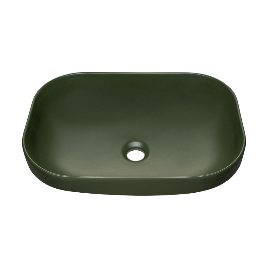 COMAD UN-NELI-MFG - Aufsatzwaschbecken NELI 50,4x35,2 cm Keramik/matt grün
