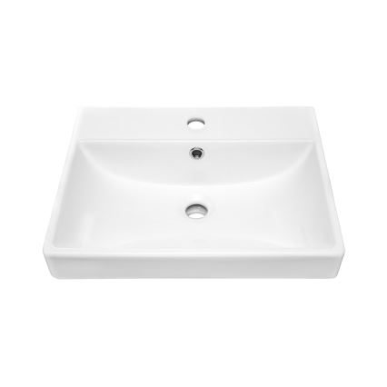 COMAD UN-RITA-GW-60 - Aufsatzwaschbecken RITA 60x40 cm Keramik/glänzend weiß