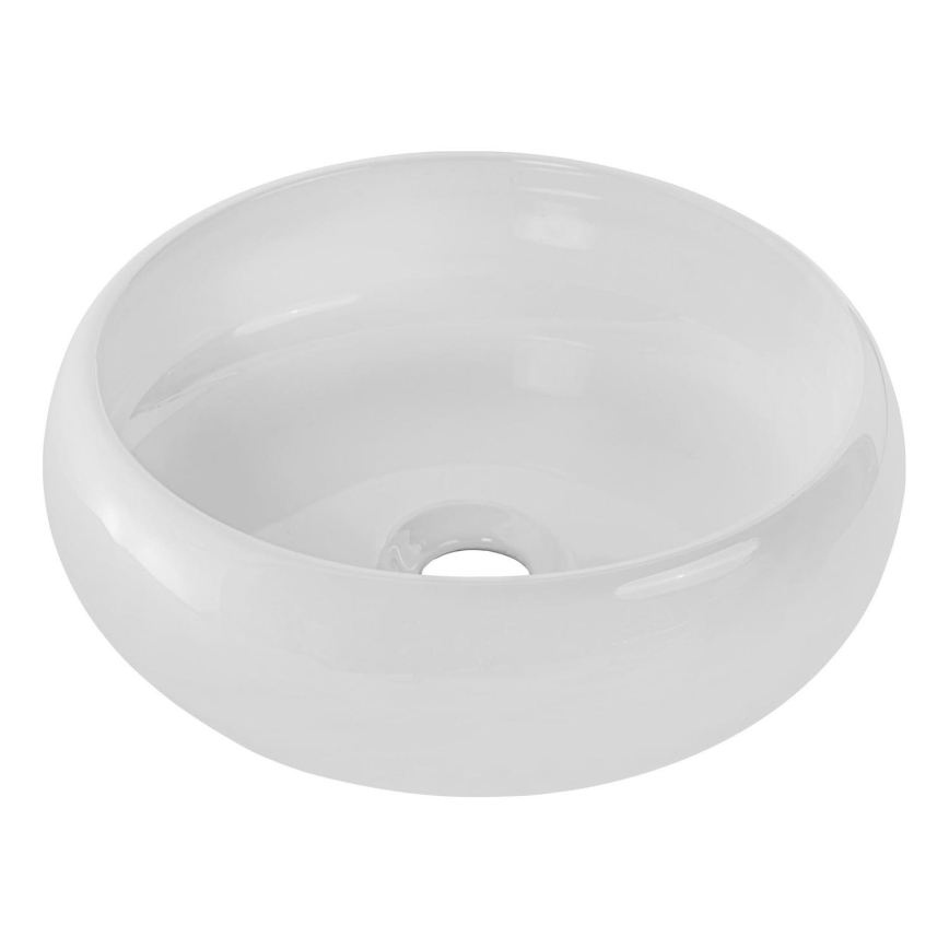 COMAD UN-WIKI-SW - Aufsatzwaschbecken WIKI d 36 cm Keramik/glänzend weiß