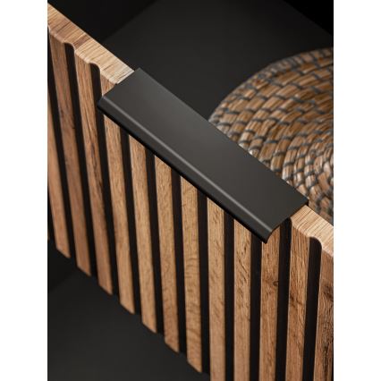 COMAD XILO BLACK WOTAN 82-60-D-2S - Waschtischunterschrank XILO 57x60,2 cm schwarz/Wotan-Eiche